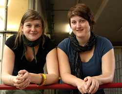 Die neuen AStA-Sprecherinnen Lisa Waimann (links) und Malin Houben