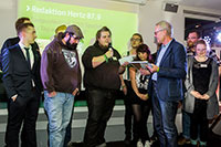 Bild: Die Redaktion von Hertz 87.9 gewann den Preis in der Kategorie „Beste Musiksendung“ für die Berichterstattung zum diesjährigen Campus Festival. Foto: Uwe Völkner / FOX