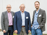 Prof. Dr. Rainer Riemann, Prof. Dr. Martin Diewald und Jonas Rees (v.l.). Foto: ZiF/Universität Bielefeld, Alexandra Polina