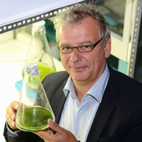 Prof. Dr. Olaf Kruse organisiert die CeBiTec-Konferenz zu Algen-Biotechnologie. Er forscht seit mehr als 20 Jahren zu dem Thema. Foto: Universität Bielefeld