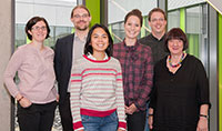 Bild: Einige der vortragenden Doktorandinnen und Doktoranden bei „Linie 4“: Kerstin Schulte