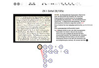 Bild: Knapp 3.300 Zettel wurden transkribiert und editiert. Screen: Universität Bielefeld