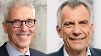Bild: Dr. Stephan Becker und Professor Dr.-Ing. Gerhard Sagerer. Foto: Universität Bielefeld/M. Adamski.