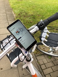 Bild: Alle Beschäftigten der Universität Bielefeld können seit dem 1. Juli 2021 mit einem eigenen Code über die „meinSiggi“-App für eine Stunde Leihfahrräder im Stadtgebiet kostenfrei nutzen. 