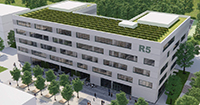 Bild: Das Gebäude R5 wird sich künftig am zentralen Platz des Campus Süd südlich der Konsequenz in direkter Nachbarschaft zu dem Autonomiegebäude R6 befinden. Architekturbüro HDR