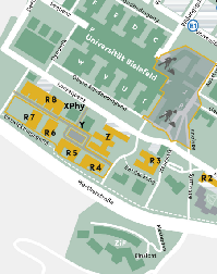 Bild: Ausschnitt des Gebäudeplans der Universität Bielefeld