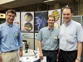 Bild: Buz 218/2004 - Workshop "Scanning Probe Microscopy and Organic Materials". Das Foto zeigt (von links): Dario Anselmetti