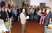 Bild: Antragsteller im Rahmen der Exzellenz-Initiative trafen sich auf Einladung des Rektor Dieter Timmermann.