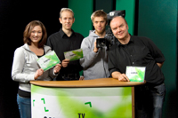 Das „Campus TV“-Team: Juliane Otto, Jochen Kopp, Sven Stickling und Jörg Erber (v.l.). 