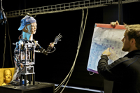 Gestenroboter BARTHOC, Niklas Beuter. Bild: Thomas Pflaum, Bild der Wissenschaft 2009.