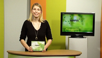 Moderatorin Leona Straube im Campus TV-Studio.