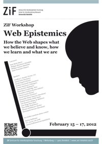 Plakat zu der Tagung "Web Epistemics".