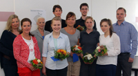 Auszubildende haben ihre Ausbildung an der Universität Bielefeld beendet und wurden ins Berufsleben entlassen.