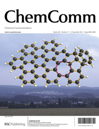 Das neue Bielefelder Graphen-Molekül schmückt den Titel des renommierten Wissenschafts-journals „Chemical Communications" (ChemComm). 