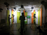 Das Campus TV-Studio in der Universität Bielefeld