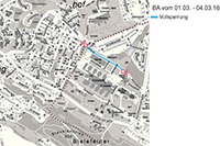 Bild: Plan der Straßenarbeiten