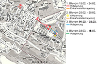 Bild: Plan der Straßensperrung
