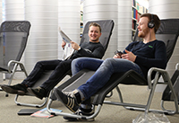 Bild: Insgesamt wurden 50 Relaxliegen aufgestellt.