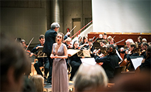 Bild: Das Universitätsorchester unter der Leitung von Dr. Michael Hoyer führt die Oper „La Traviata“ im Audimax auf.
