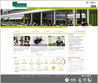 Bild: Der Newsroom übernimmt die Position des Icons „Hausnachrichten“ auf der Homepage der Universität im Servicebereich.