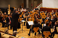 Bild: Das Detmolder Orchester spielt Schuberts großer Liederzyklus „Winterreise“. Foto: Universität Bielefeld