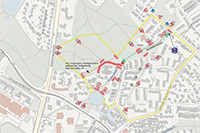 Bild: Plan Kanalbauarbeiten im Grünzug Bültmannshof.