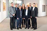 Bielefeld University’s new rectorate (from left): Professor Dr Martin Egelhaaf, vice-rector for Research and Research Transfer, Rector Professor Dr.-Ing. Gerhard Sagerer, Professor Dr Birgit Lütje-Klose, vice-rector for Education and Teaching, Professor Dr Marie I. Kaiser, vice-rector for Personnel Development and Gender Equality, Professor Dr Angelika Epple, vice-rector for International Affairs and Diversity, Chancellor Dr Stephan Becker, Professor Dr Reinhold Decker, vice-rector for Information Infrastructure and Business Relations. Photo: Bielefeld University/J. Dieckmann