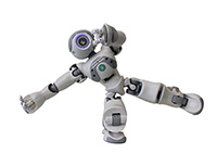 Bild: Die Programmierung von Robotern zum Beispiel von Nao wird in einem der Online-Workshops im OZHB angeboten. 
Foto: Universität Bielefeld
