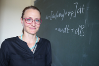 Prof Dr Martina Hofmanová is investigating how fluid flows are influenced by randomness. Photo: Bielefeld University /S. Jonek
