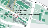 Bild: Parkplatzsperrung an der Morgenbreede
