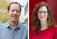 Prof. Dr. Joseph Hoffman und Dr. Rebecca Nagel forschen im Projekt zum individuellen Verhalten der Antarktischen Seebären. Foto li.: Universität Bielefeld, Foto re.: Karla Fritze