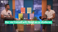 Bild: Im Video #realitycheck unterhalten sich Studierende über Mythen rund um Studium. 