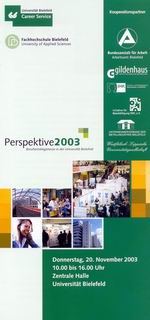 Bild: 4. Berufseinstiegsmesse Perspektive 2003