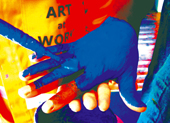 Bild: Art at Work - Blaue Hand-Projekt