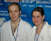 Bild: Deutsche Karate-Hochschulmeister 2005: Dennis Dreimann und Silvia Hagen.