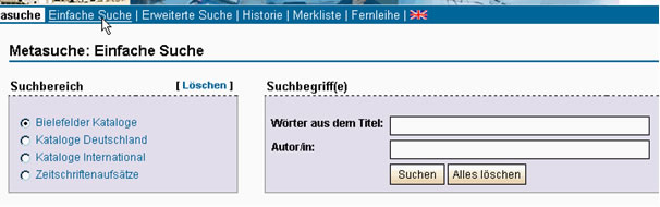 Bild: Metasuche- Die umfassende Literatursuche der Universitätsbibliothek