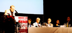 Bild: Tagung: What Works - Welches Wissen braucht die Soziale Arbeit. Das Foto zeigt (v.l.): Stephen Webb (UK)