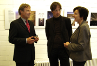 Bild: Austellungsfinissage (v.l.): Kanzler Hans-Jürgen Simm