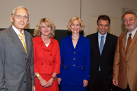 Bild: Ehrenpromotion für Martha Nussbaum (v.l.): Prof. Dr.Dr. h.c. mult. Hans-Uwe Otto