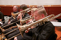 Bild: Das Hochschulorchester spielt am 2. Juli im Audimax. Foto: Sonja Steinkühler 