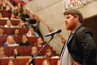 Bild: Poetry-Slam-Einlage von Stefan Mießeler