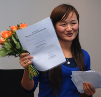 Bild: Neben ihrem Masterstudium hat sich Xin Nie im Internationalen Studierendenrat engagiert.
