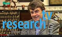 Bild: research_tv steht für hintergründige und professionell produzierte Forschungsfilme der Universität Bielefeld. Foto: Universität Bielefeld