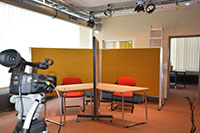 Bild: In diesem Raum können Sprach- und Videoaufnahmen von Personen